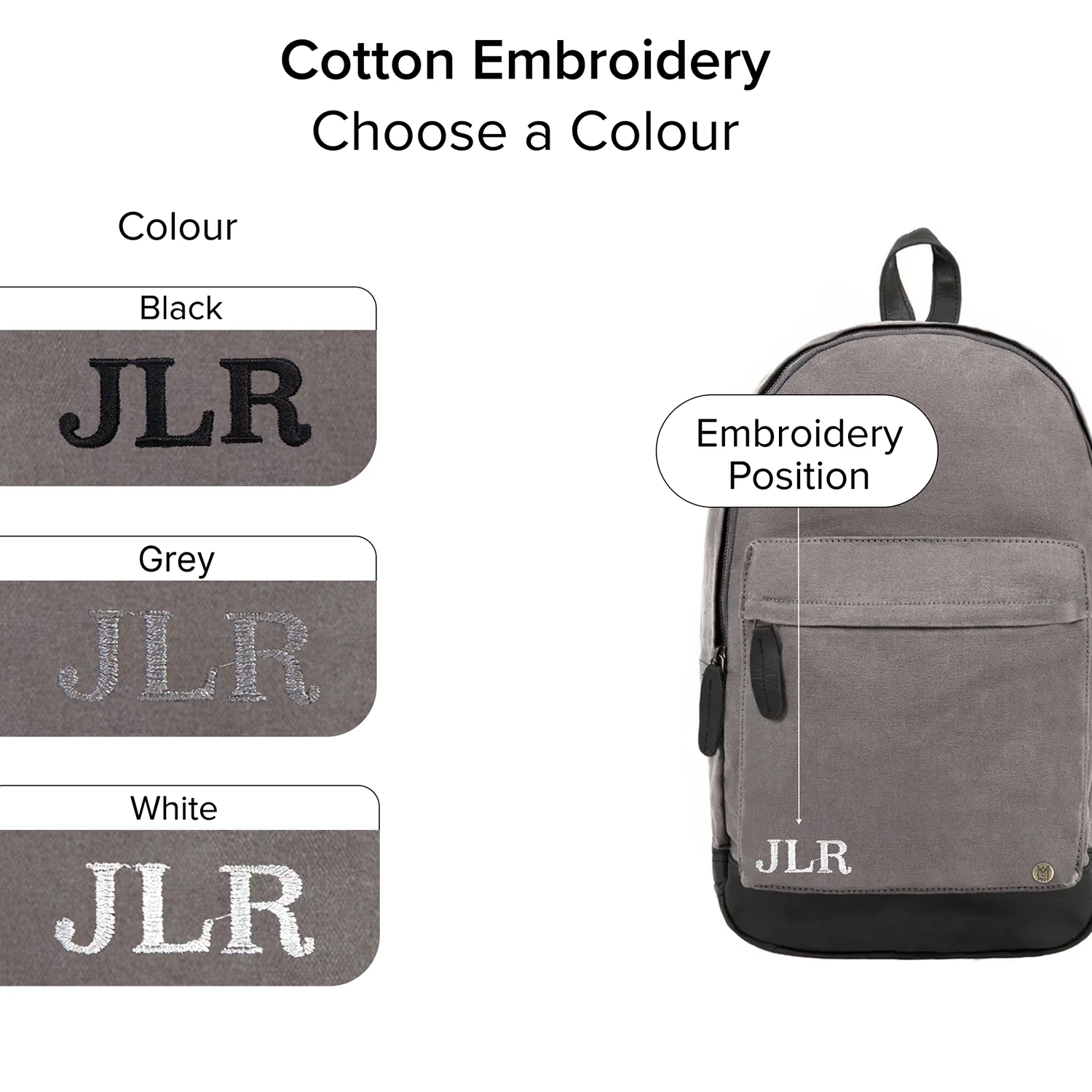 The Classic Backpack - Grey Canvas - Image 4