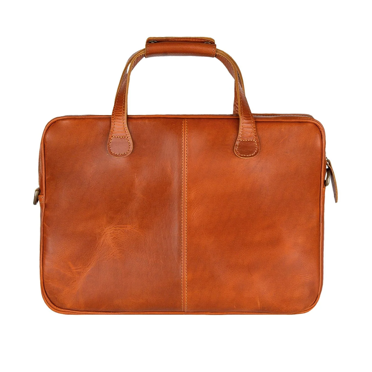 The Compact Laptop Satchel (Tan) - Image 5