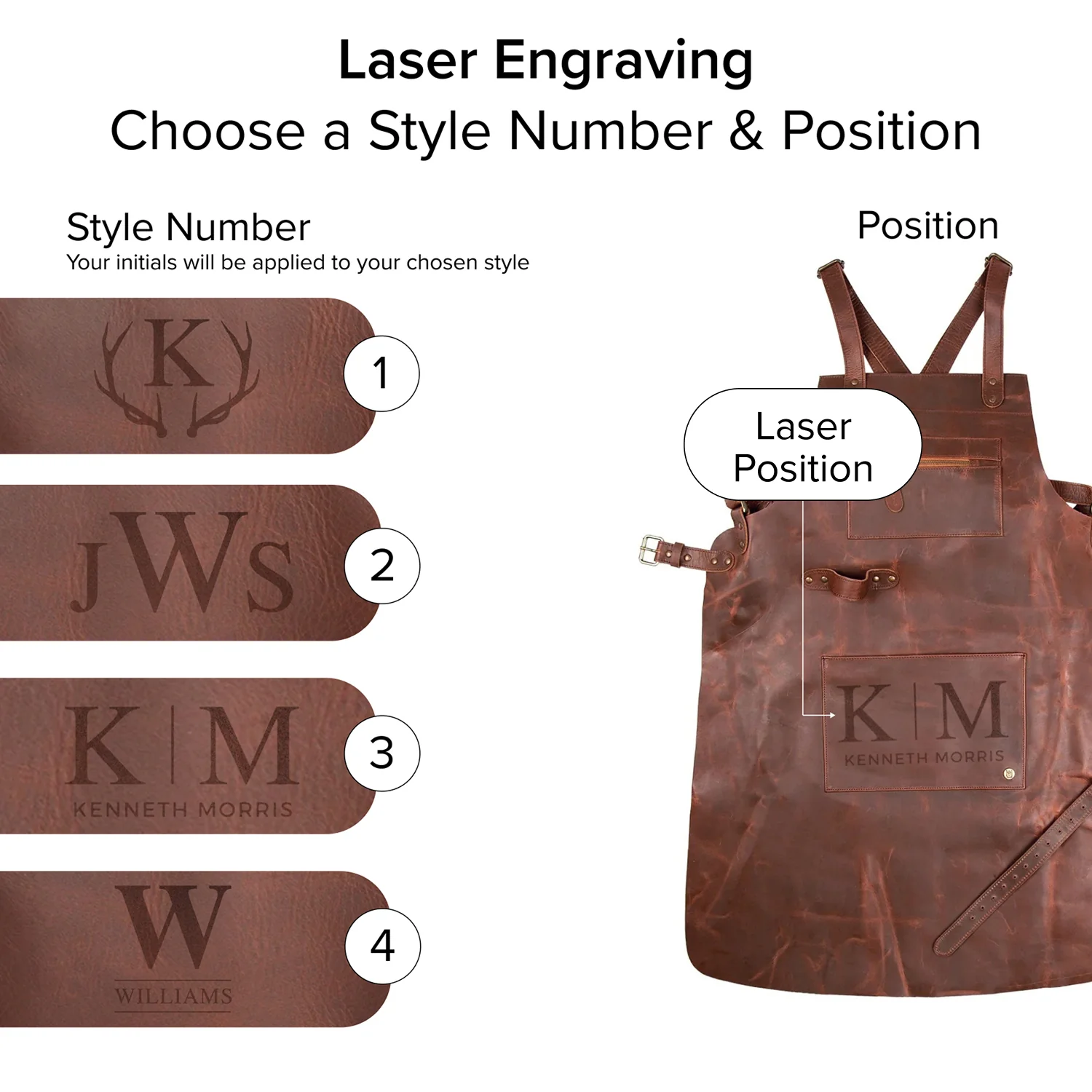 Cross Back Leather Apron - Image 5