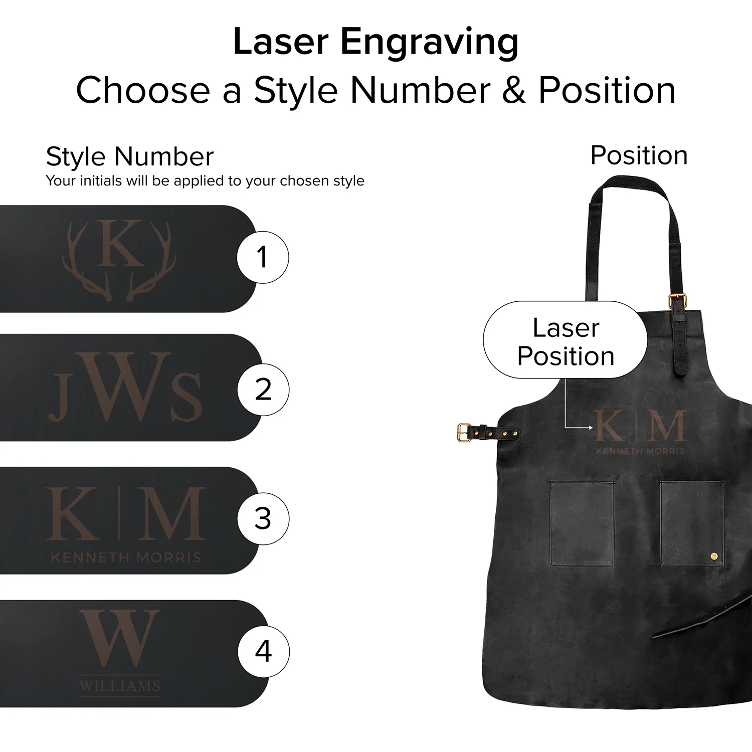 Double Pocket Leather Apron - Image 4