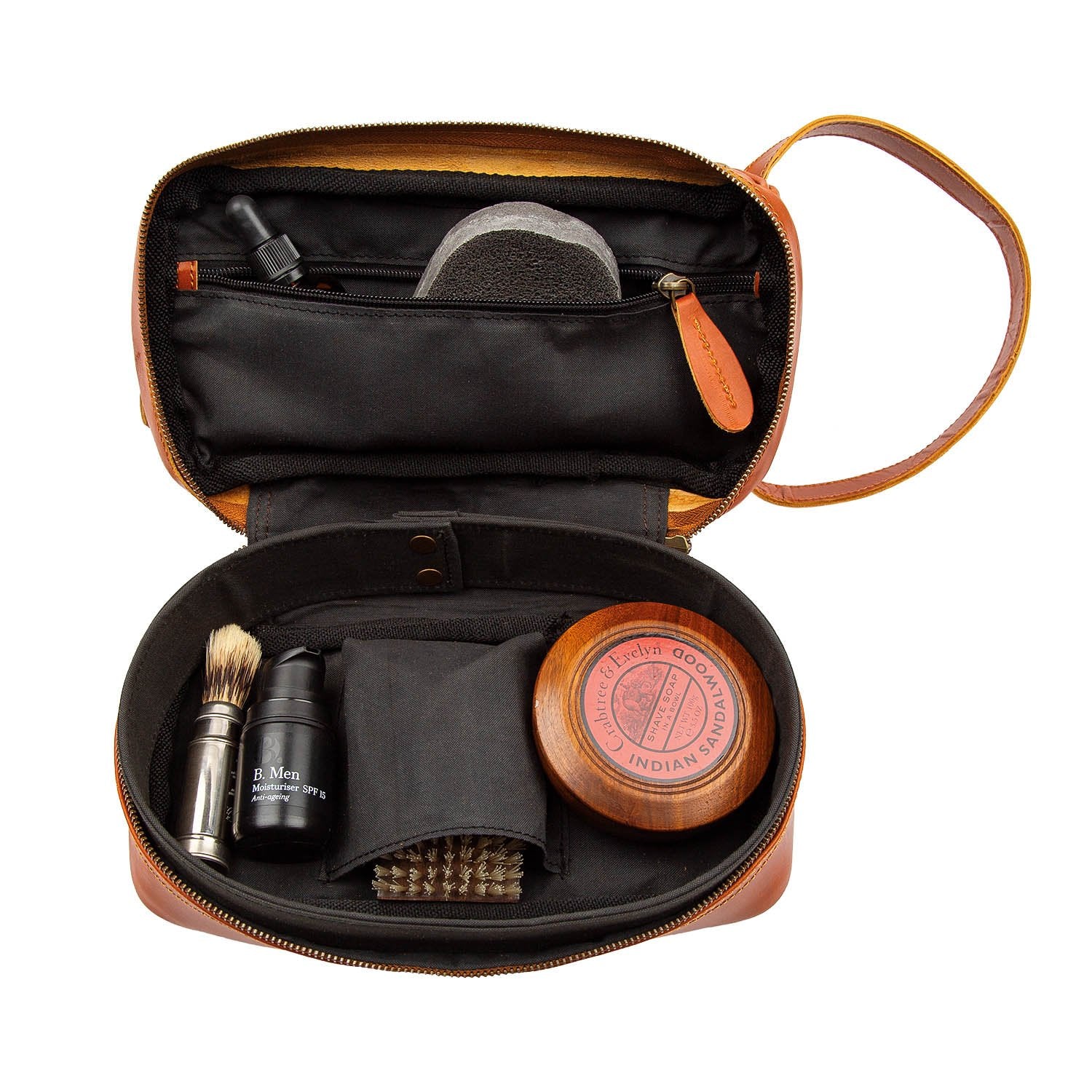 The Raleigh Wash Bag (Tan) - Image 6