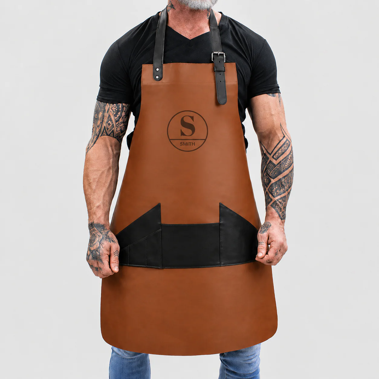 Laser Personalized Leather Apron - Image 3