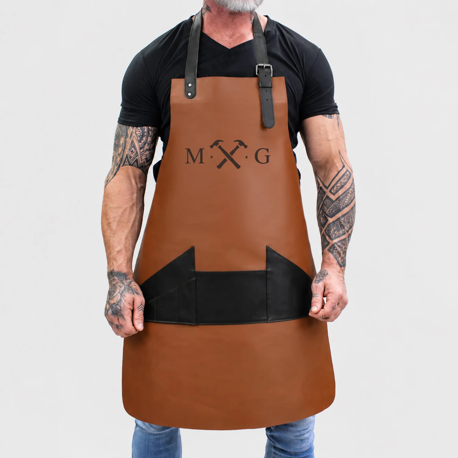 Laser Personalized Leather DIY Apron - Image 3