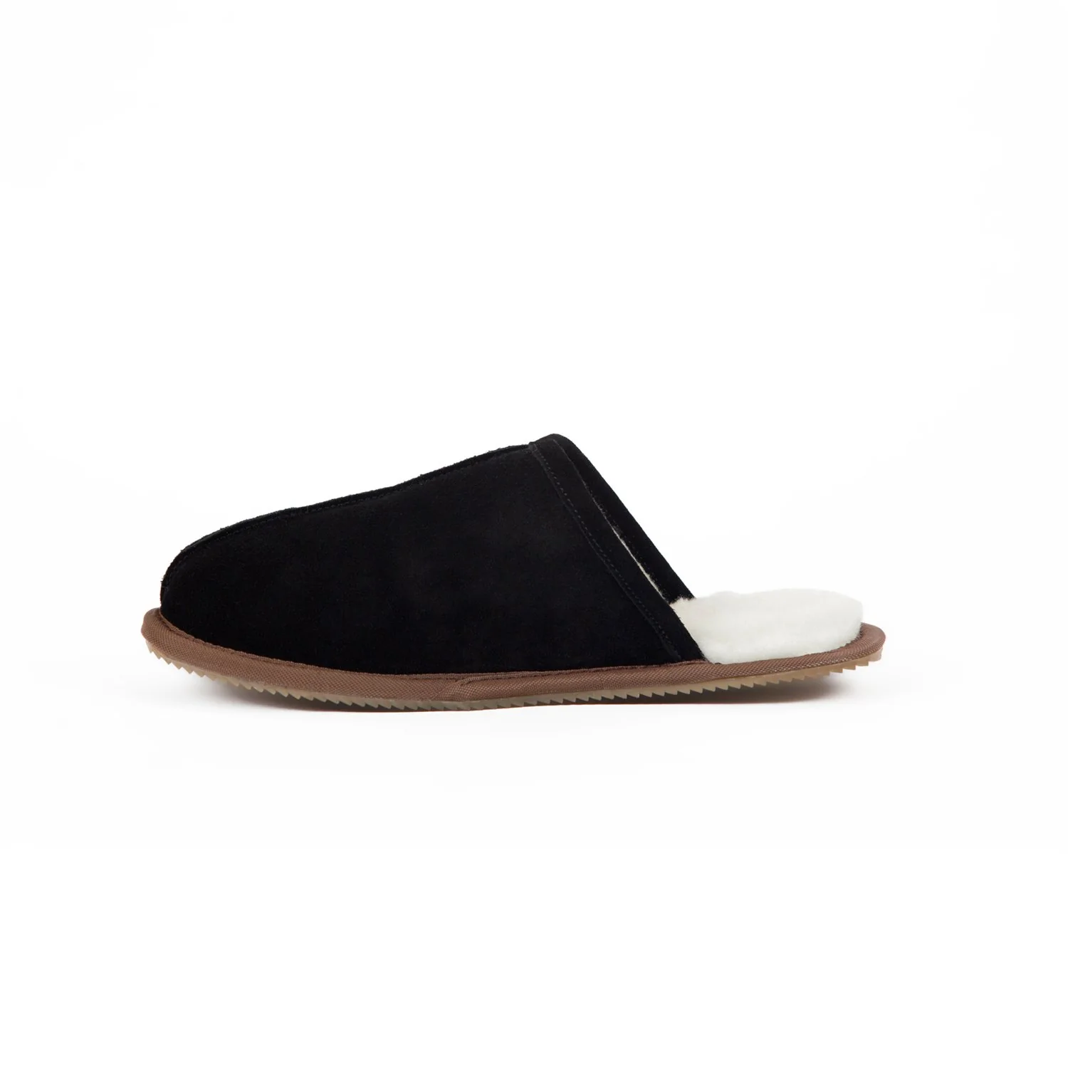 Men's Black Sheepskin Slippers - Image 4