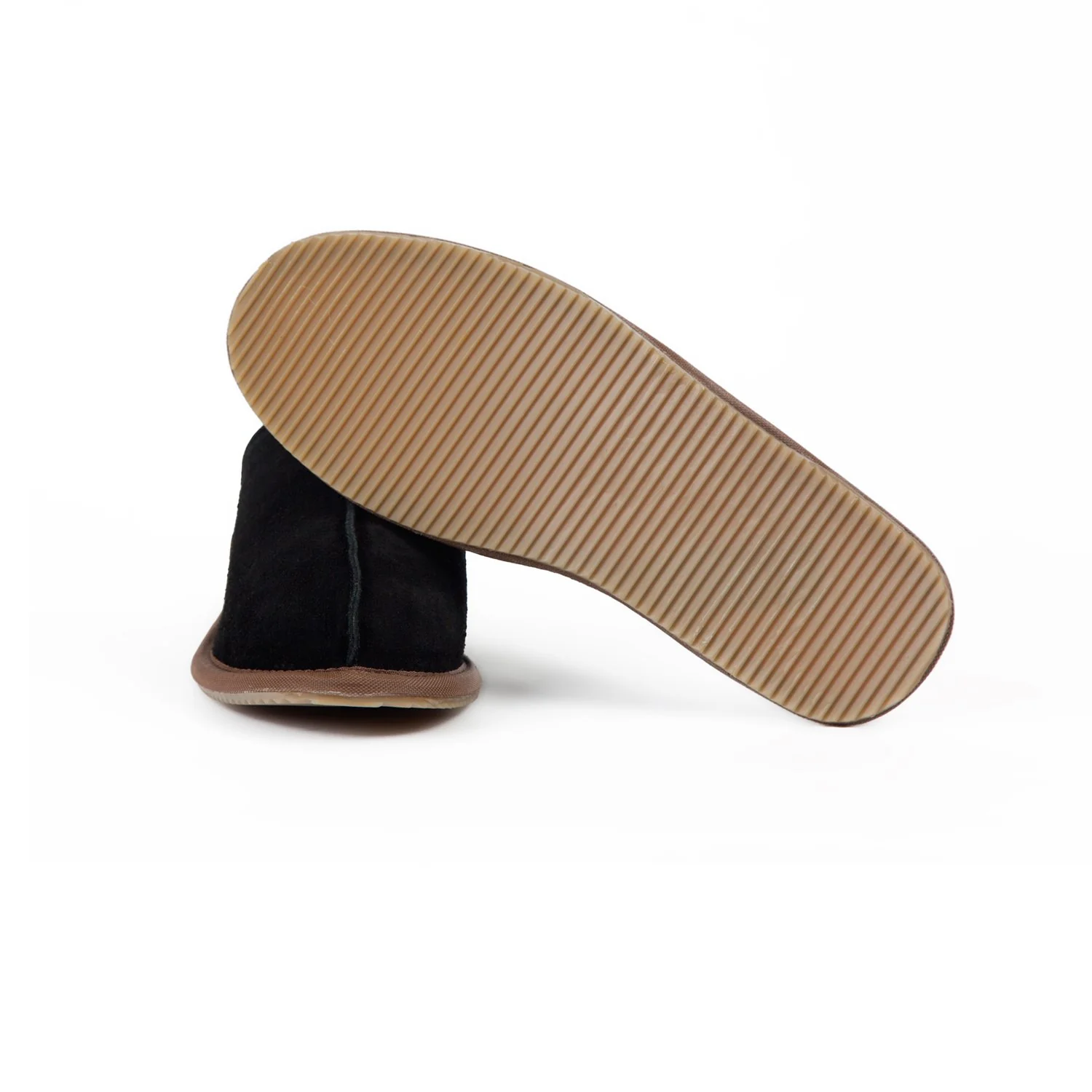 Men's Black Sheepskin Slippers - Image 6