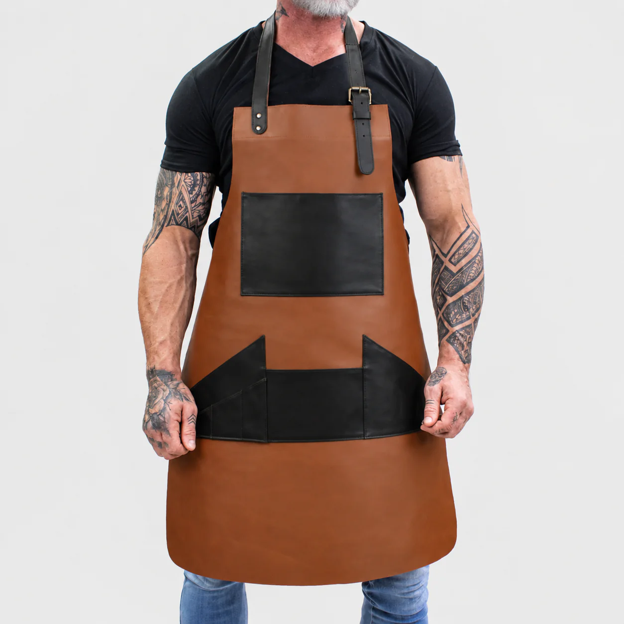 Multi-Pocket Leather Apron